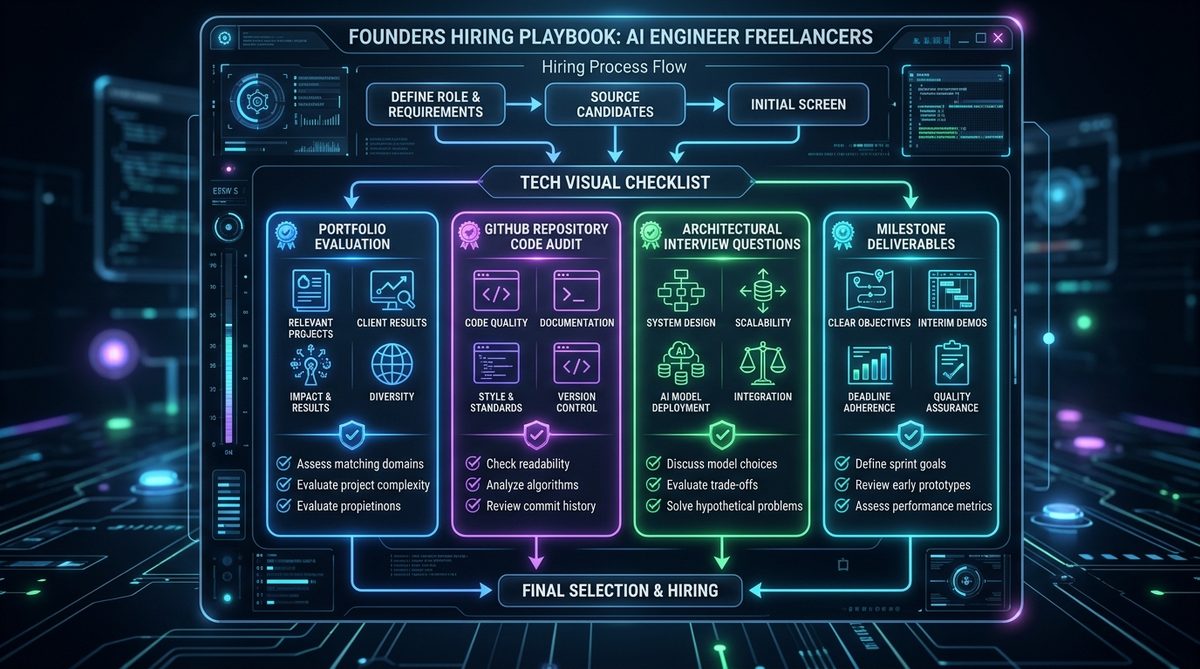 Founders Hiring Playbook Flowchart for Freelance AI Engineers