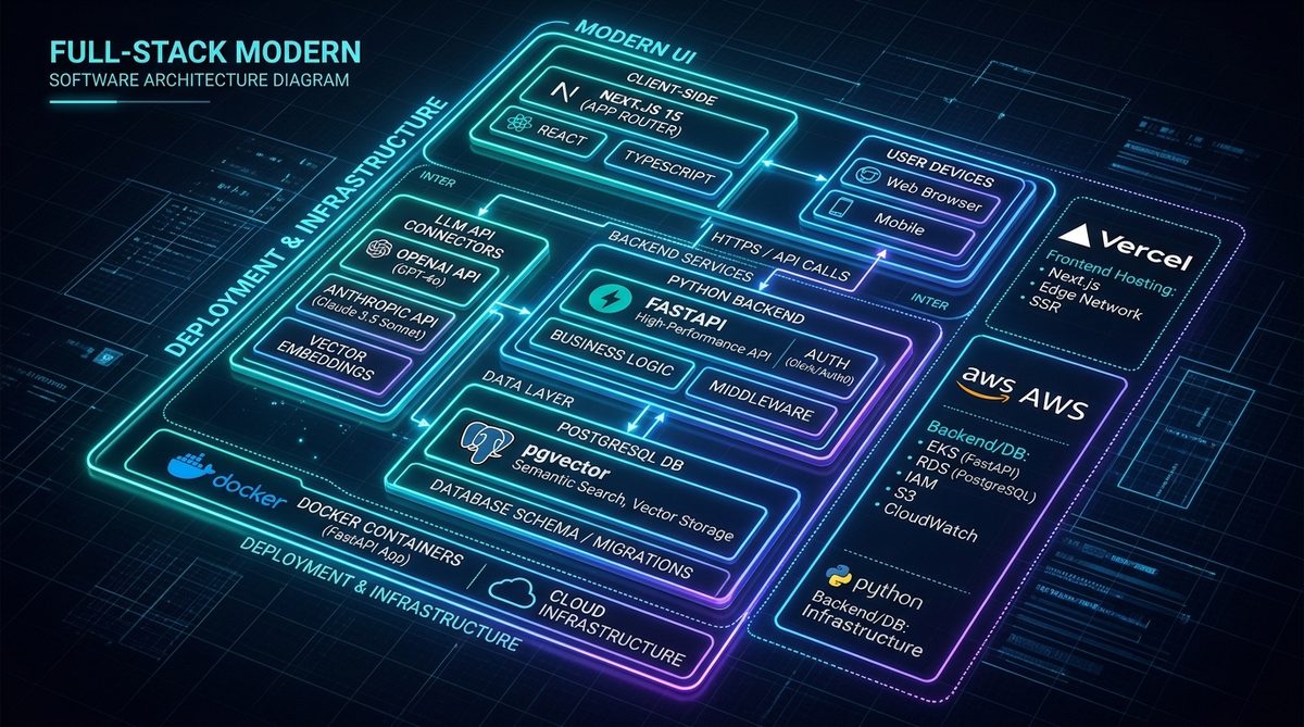 End-to-End Modern Full-Stack AI Architecture Blueprint